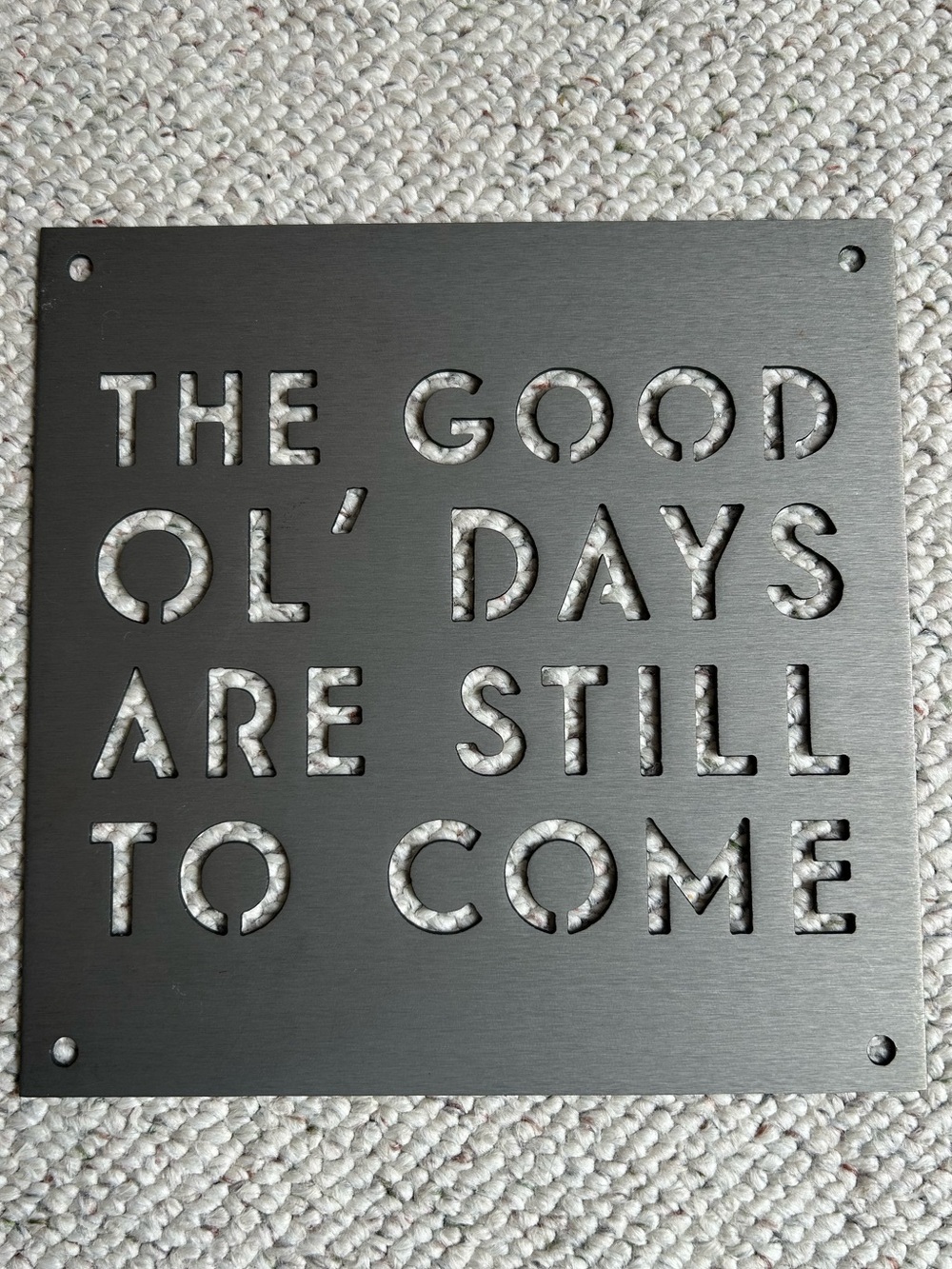 Magnolia Home, Waco TX Gray Inspirational Metal Wall Plaque